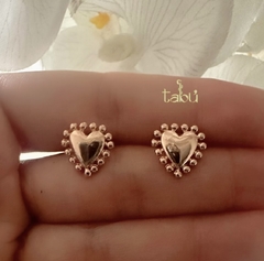 ARETES HEART DOT GOLD ROSE