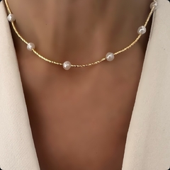 CHOKER PEARL GOLD