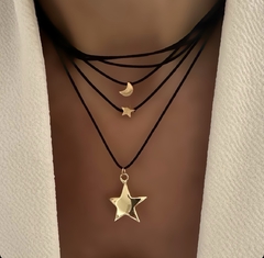 CADENA BLACK STAR & MOON