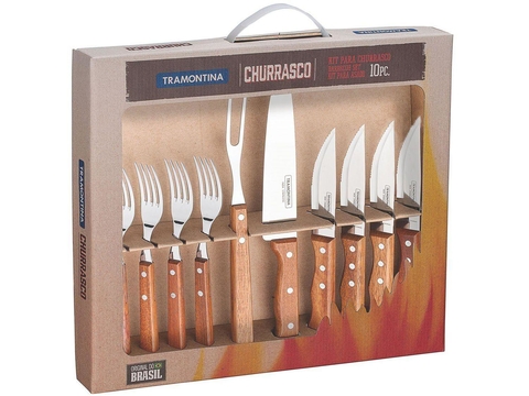 Jogo Churrasco Inox 10 Pçs Dynamic