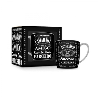 Caneca Porcelana Urban - Feliz Aniversário Amigo