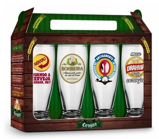 Conjunto C/ 4 Copos Munich - Cervejas Pelo Mundo