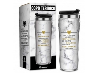 Copo Plástico Inox - Mármore