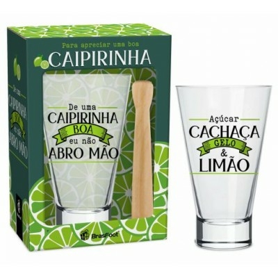 Kit Caipirinha Copo e Socador - Caipirinha Boa