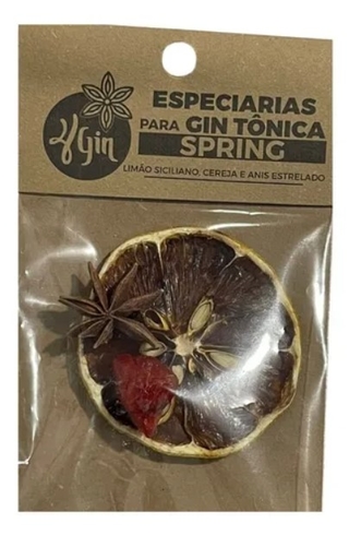 Kit Especiarias P/ Gin Spring: Limão Siciliano, Cereja e Anis Estrelado