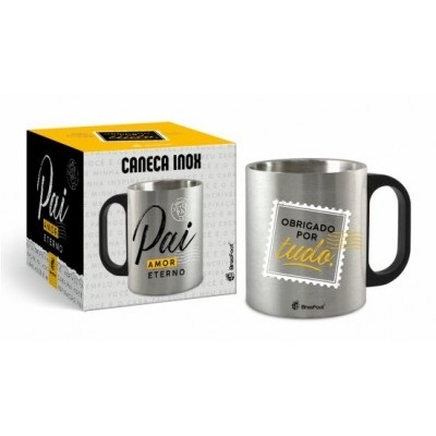 Caneca Metal Inox - Pai Amor Eterno