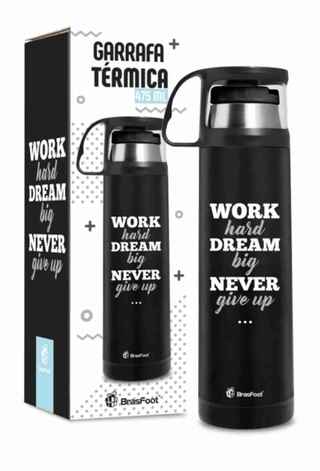 Garrafa Térmica C/ Caneca G - Work Hard