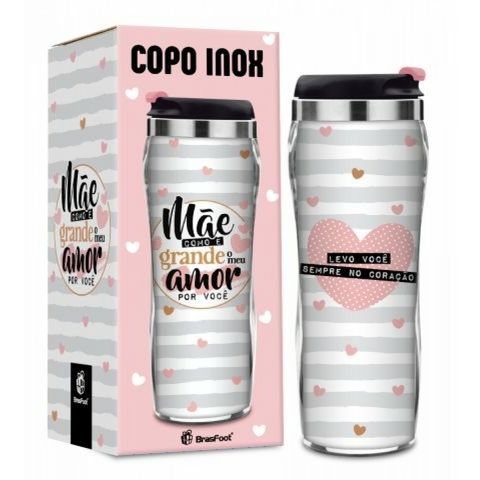 Copo Plástico Inox - Mãe Grande Amor