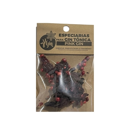 Kit Especiarias P/ Gin Pink Gin: Hibiscus, Cranberry e Pimenta Rosa