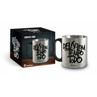 Caneca Metal Inox - Deus É Bom o Tempo Todo