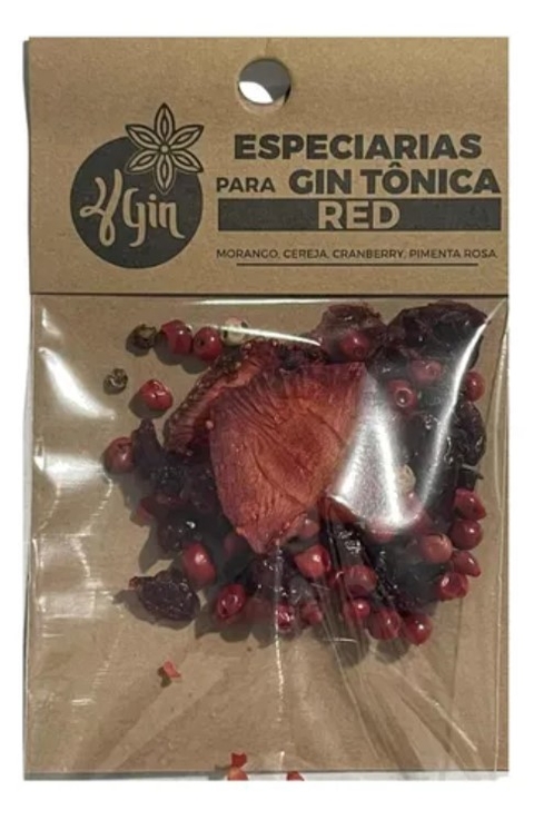 Kit Especiarias P/ Gin Red: Morango, Cranberry e Pimenta Rosa