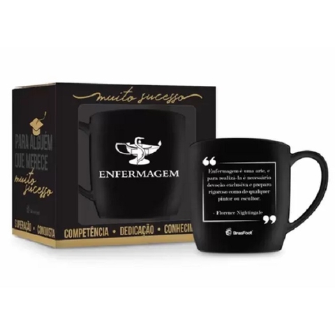 Caneca Porcelana 300ml Curso De Enfermagem