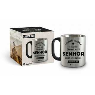 Caneca Metal Inox - Dirige Seus Passos