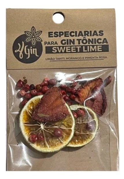 Kit Especiarias P/ Gin Sweet Lime: Limão Tahiti, Morango e Pimenta Rosa