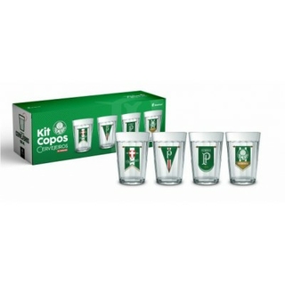 Conjunto C/4 Copos Americano Palmeiras 190ml