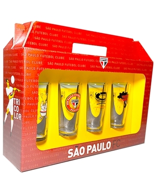 Kit 4 Copos Cylinder São Paulo 300 ml na internet
