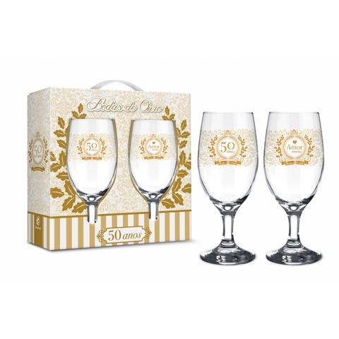 Taça Windsor C/ 2 un - Bodas de Ouro