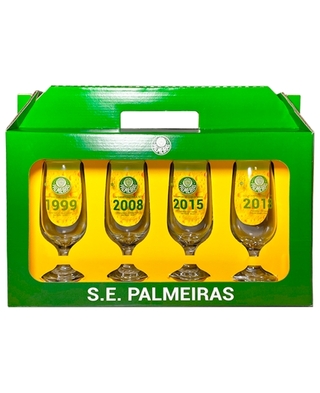 Conjunto com 4 Taças de Cerveja Palmeiras 300ml na internet