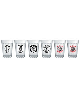 Kit 6 Copos Americanos Corinthians 190 ml