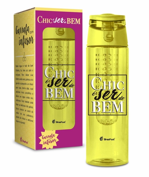 Garrafa Infusora 700 ml - Chic É Ser Do Bem