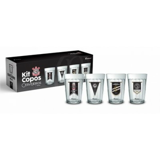 Conjunto C/4 Copos Americano Corinthians 190ml