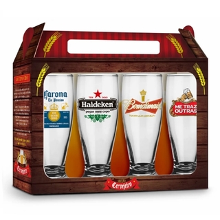 Conjunto C/ 4 Copos Munich - Cervejas Internacionais