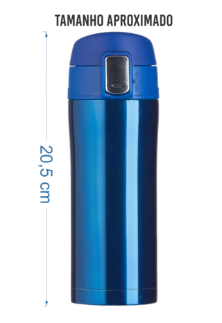 Imagem do Garrafa Térmica 350ml Flip Azul Personalizada