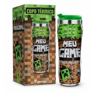 Copo Plástico Inox - Meu Game Mine