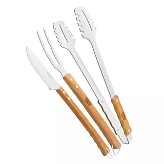 Kit Utensílios 3 Pçs Inox Certificado