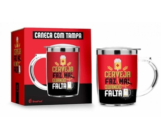 Caneca Plástica Inox - Cerveja Faz Mal