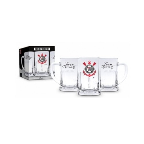 Caneca Vidro 565ml - Corinthians