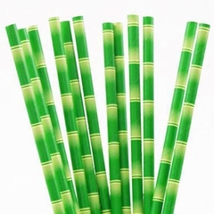 20 Canudo Papel Vintage Bambu Canudinho - comprar online