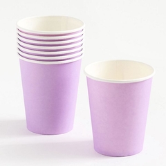 10 copos de papel lilas / roxo liso - comprar online