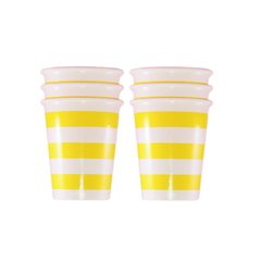 10 copos de papel amarelo listrado na internet
