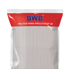 50 Palito Pirulito Transparente 28 cm bwb - comprar online