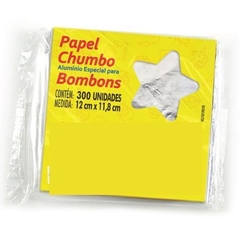 300 folhas papel chumbo para bombom 12 x 11,8 cm