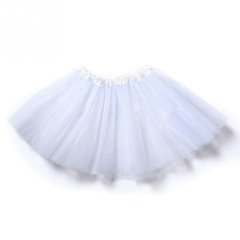 Saia De Tule Infantil Branca 30 cm