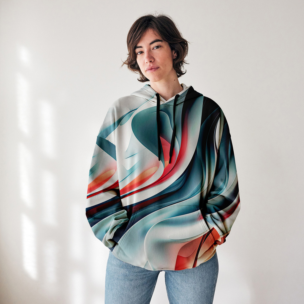 Buzo Hoodie Dama Ondas coloridas mod 18