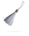 TASSEL POLIESTER BRANCO 14CM UNIDADE