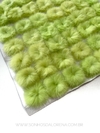 POMPONS ACHATADINHOS DE PELUCIA 4,5CM VERDE NEON 2 UNIDADES