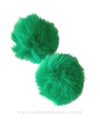 POMPOM DE PELUCIA 7CM VERDE BANDEIRA GRANDÃO UNIDADE