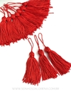 TASSEL POLIESTER 9,5 CM VERMELHO 2 UNIDADES