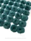 POMPONS ACHATADINHOS DE PELUCIA 4,5CM VERDE SELVA 2 UNIDADES