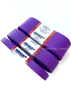 FITA GORGURÃO LISO YAMA COR 465 PURPLE COM 10 METROS