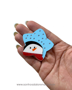 ESTRELA NATALINA CANDY BONECO DE NEVE (2 UNIDADE) - comprar online