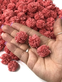 KIT COM 10 POMPONS DE MALHA DE 2,5CM ROSA MACARON - comprar online