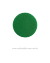 CIRCULO DE FELTRO VERDE BANDEIRA 3,5CM X 3,5CM 10 UNIDADES