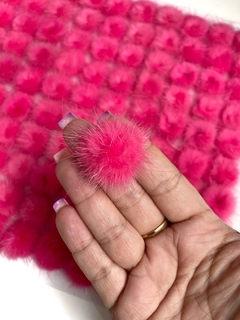 POMPONS ACHATADINHOS DE PELUCIA 2,5CM ROSA PINK 2 UNIDADES - comprar online