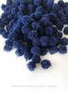 KIT COM 10 POMPONS DE MALHA DE 1,5CM AZUL MARINHO