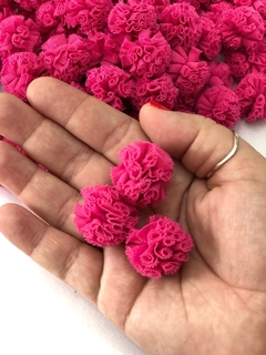 POMPOM DE MALHA 2,5CM KIT COM 10 UNIDADES PINK - comprar online